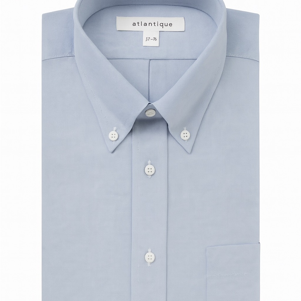 Atlantique Men's Light Blue Button-Up dress Shirt